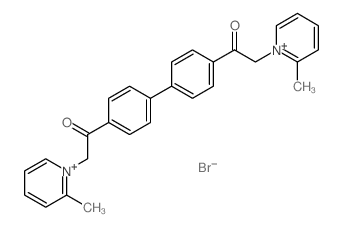1,1′-(p′p′-BIPHENYLENEBIS(CARBONYL-METHYL))DI-2-PICOLINIUM DIBROMIDE结构式