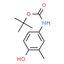 2-甲基-4-(BOC-氨基)苯酚结构式