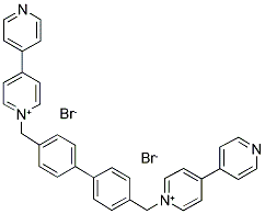 1,1'-[联苯-4,4'-二醇双(亚甲基)]双(4,4'-联吡啶)二溴盐结构式