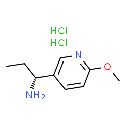 (R)-1-(6-甲氧基吡啶-3-基)丙-1-胺二盐酸盐结构式