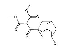 dimethyl (3-chloro-1-adamantanecarbonyl)malonate结构式