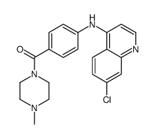 1-[p-[(7-Chloro-4-quinolyl)amino]benzoyl]-4-methylpiperazine structure