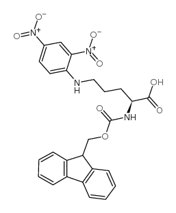 Nα-Fmoc-Ndelta-2,4-二硝基苯基-L-鸟氨酸结构式