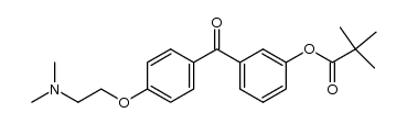 4'-[2-(N,N-dimethylamino)ethoxy]-3-(trimethylacetoxy)benzophenone结构式