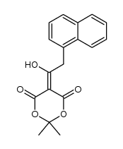 5-[1-hydroxy-2-(nalphthalen-1-yl)ethylidene]-2,2-dimethyl[1,3]dioxane-4,6-dione结构式