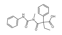 2-ethyl-N-methyl-2-phenyl-N-phenylcarbamoyl-malonamic acid Structure