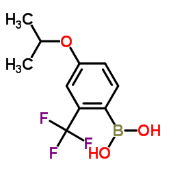 4-异丙氧基-2-三氟甲基苯硼酸结构式