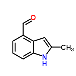 2-甲基-1H-吲哚-4-甲醛结构式