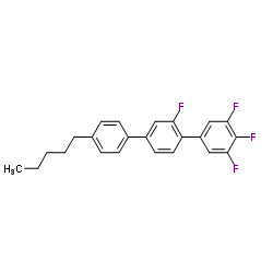 2',3,4,5-Tetrafluoro-4''-pentyl-1,1':4',1''-terphenyl结构式