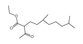 (+/-)-10-oxo-2,6-dimethyl-undecane-carboxylic acid-(9)-ethyl ester Structure