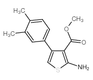 2-AMINO-4-(3,4-DIMETHYLPHENYL)THIOPHENE-3-CARBOXYLICACIDMETHYLESTER Structure