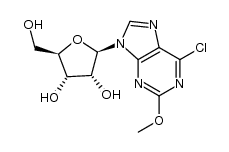 6-chloro-2-methoxy-9-(β-D-ribofuranosyl)-9H-purine结构式