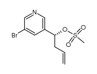 (R)-methanesulfonic acid 1-(5-bromopyridin-3-yl)but-3-enyl ester Structure
