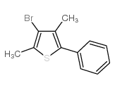 3-bromo-2,4-dimethyl-5-phenylthiophene structure