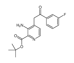 tert-butyl 3-amino-4-[2-(3-fluorophenyl)-2-oxoethyl]pyridine-2-carboxylate Structure