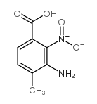 2-硝基-3-氨基-4-甲基苯甲酸结构式