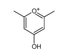 2,6-dimethyl-4-hydroxypyrylium cation结构式