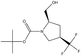 (2R,4R)-tert-butyl 2-(hydroxymethyl)-4-(trifluoromethyl)pyrrolidine-1-carboxylate Structure