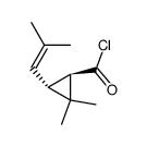 2,2-dimethyl-3-(2-methyl-1-propenyl)cyclopropane-1-carbonyl chloride Structure