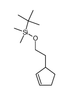 tert-butyl(2-(cyclopent-2-en-1-yl)ethoxy)dimethylsilane结构式
