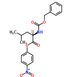 苄氧羰基-D-亮氨酸对硝基苯酯结构式