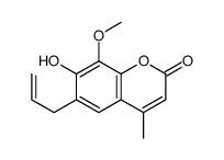 7-hydroxy-8-methoxy-4-methyl-6-prop-2-enylchromen-2-one Structure