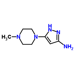 1H-Pyrazol-3-amine,5-(4-methyl-1-piperazinyl)-(9CI) Structure