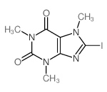 8-iodo-1,3,7-trimethyl-purine-2,6-dione Structure