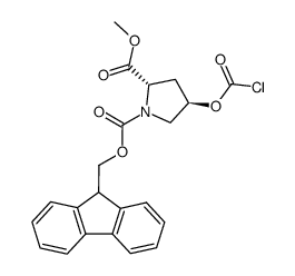 Fmoc-(2S,4R)-4-chlorocarbonateproline methyl ester Structure