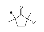 2,5-Dibromo-2,5-dimethylcyclopentanon结构式