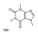 1,3,7-trimethylpurine-2,6-dione,hydrobromide Structure