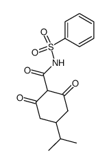 5-isopropyl-2-(n-benzenesulfonylcarbamoyl)-1,3-cyclohexanedione Structure