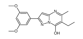 Pyrazolo[1,5-a]pyrimidin-7-ol, 2-(3,5-dimethoxyphenyl)-6-ethyl-5-methyl- (9CI) structure