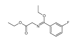 N-[ethoxy-(3-fluoro-phenyl)-methylene]-glycine ethyl ester结构式