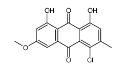 1-chloro-4,5-dihydroxy-7-methoxy-2-methylanthracene-9,10-dione Structure