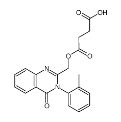 succinic acid mono-(4-oxo-3-o-tolyl-3,4-dihydro-quinazolin-2-ylmethyl) ester Structure