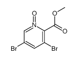 2-Pyridinecarboxylic acid, 3,5-dibromo-, Methyl ester, 1-oxide结构式