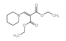diethyl 2-(1-piperidylmethylidene)propanedioate结构式