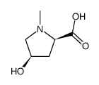 (2R,4R)-4-hydroxy-1-methyl-pyrrolidine-2-carboxylic acid Structure