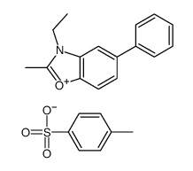 3-ethyl-2-methyl-5-phenyl-1,3-benzoxazol-3-ium,4-methylbenzenesulfonate结构式