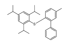 2-(4-methyl-2-phenylphenyl)sulfanyl-1,3,5-tri(propan-2-yl)benzene结构式