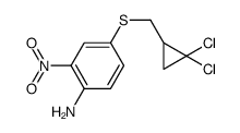 4-[(2,2-dichlorocyclopropyl)methylsulfanyl]-2-nitroaniline结构式