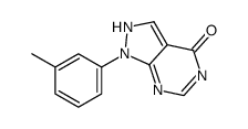1,5-二氢-1-(3-甲基苯基)-4H-吡唑并[3,4-d]嘧啶-4-酮结构式