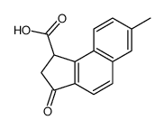 7-methyl-3-oxo-1,2-dihydrocyclopenta[a]naphthalene-1-carboxylic acid结构式
