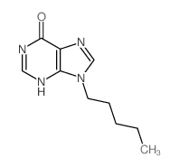 6H-Purin-6-one,1,9-dihydro-9-pentyl-结构式