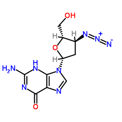 3′-叠氮基2′-脱氧鸟苷结构式