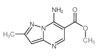 7-氨基-2-甲基吡唑并[1,5-a]嘧啶-6-羧酸甲酯结构式