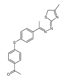 1-(4-((4-(1-((4-methylthiazol-2(5H)-ylidene)hydrazono)ethyl)phenyl)thio)phenyl)ethan-1-one Structure