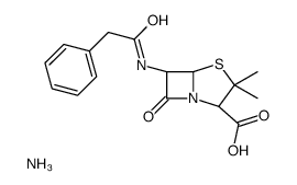 azanium,(2S,5R,6R)-3,3-dimethyl-7-oxo-6-[(2-phenylacetyl)amino]-4-thia-1-azabicyclo[3.2.0]heptane-2-carboxylate Structure