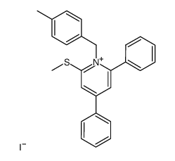 1-(4-methylbenzyl)-2-(methylthio)-4,6-diphenylpyridin-1-ium iodide结构式